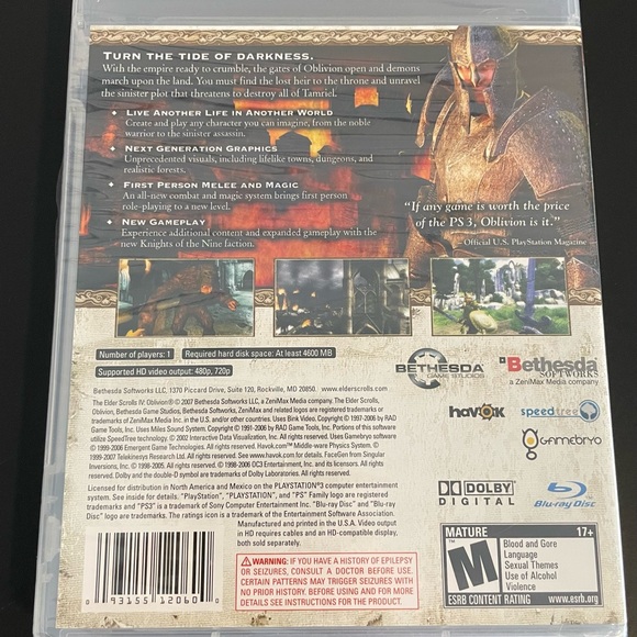 The Elder Scrolls IV Oblivion for PlayStation 3 - Picture 3 of 11